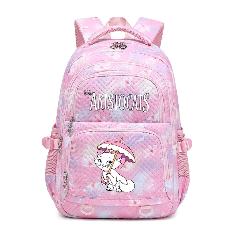 Disney The Aristocats Marie Waterproof Women Backpack Female Travel Bag Backpacks Schoolbag for Teenage Girls Bookbag Mochila