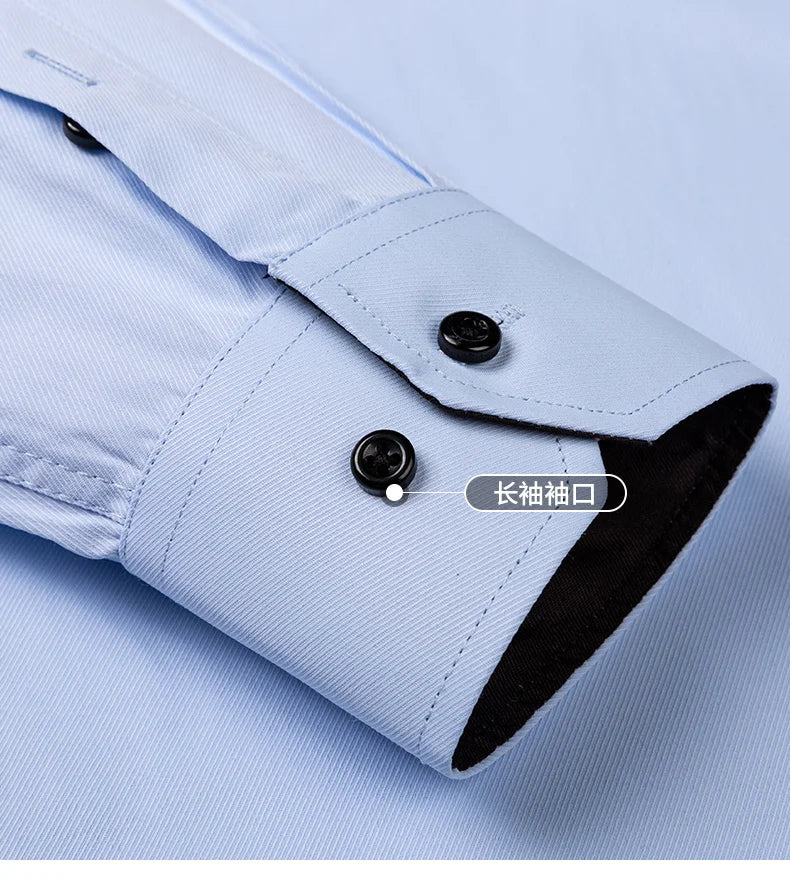 New Men's White Business Shirt Autumn Long Sleeve Leisure Plus Size Big 11XL 10XL 9XL Patchwork Black Yellow Social Dress Shirts