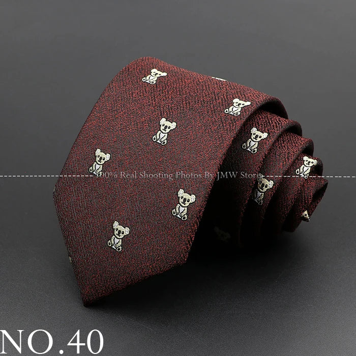 New Design Wedding Men Tie Brown Solid Striped Paisley Flower Neckties Men Business Dropshipping Groom Collar Accessories Gift