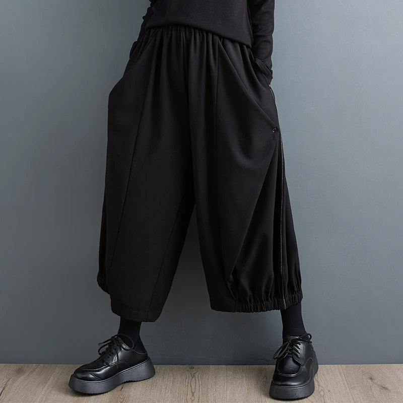 Oversized Autumn Winter New Wide Leg Pant Women Casual Loose Ladies Trousers Pleated Fashion High Waist Woman Lantern Pants 2023