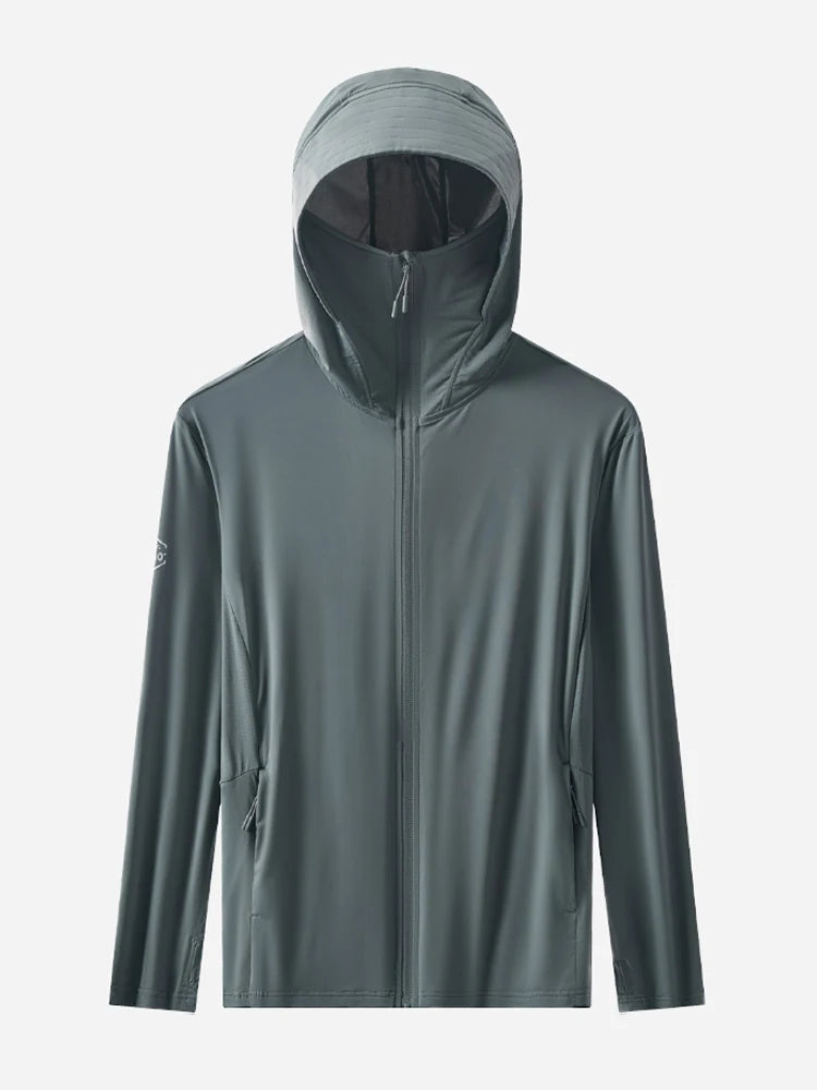 Summer UPF 50+ UV Proof Men Skin Coats Hooded Sun Protection Breathable Cool Thin Windbreaker Plus Size Casual Jackets 8XL