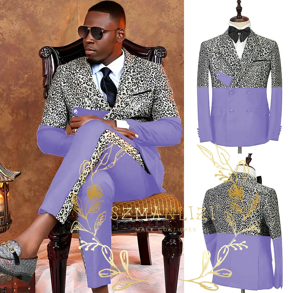 High Quality Fashion Design Double Breasted Men Suits Costume Homme Wedding Prom Slim Fit Tuxedo Groom Wear 2 Pieces Jacket+Pant