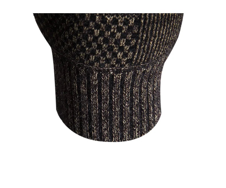 Men's Winter Sweater Jacket New Hooded Cardigan Knit Fashion Slim Fit Thick Warm Jumper Casual Zipper Hoodie Fleece Coat
