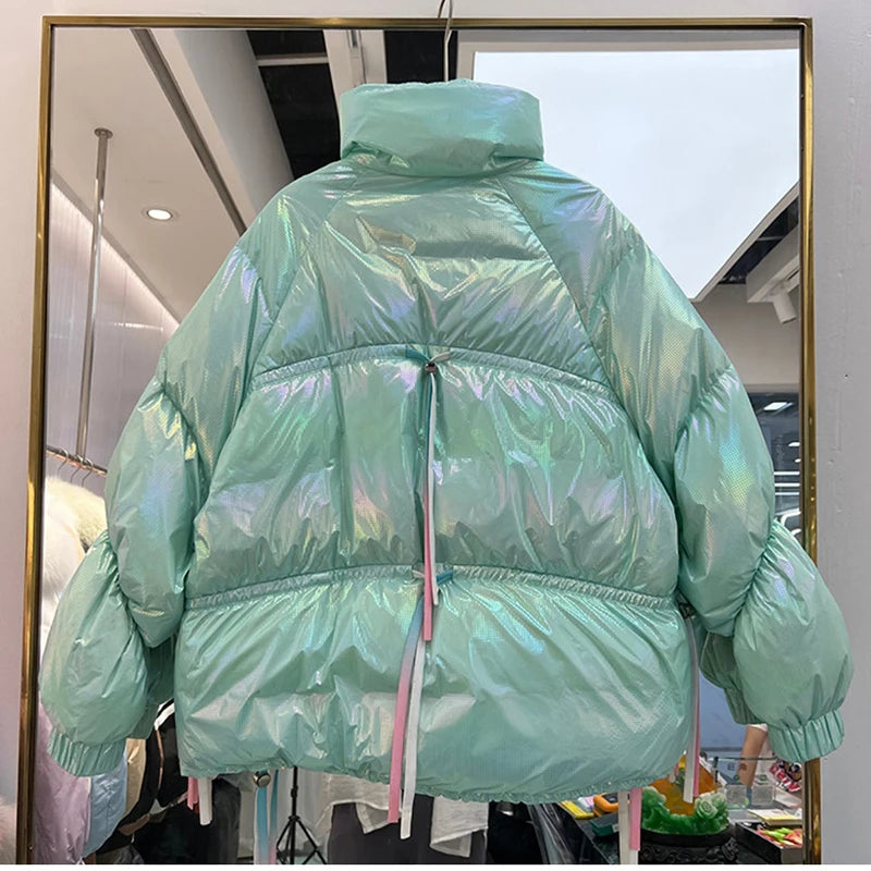 2025 Female Winter Waterproof Long Parkas Cotton Padded Jacket Women Hooded Thick Warm Snow Coat Fashion Oversized Outerwear