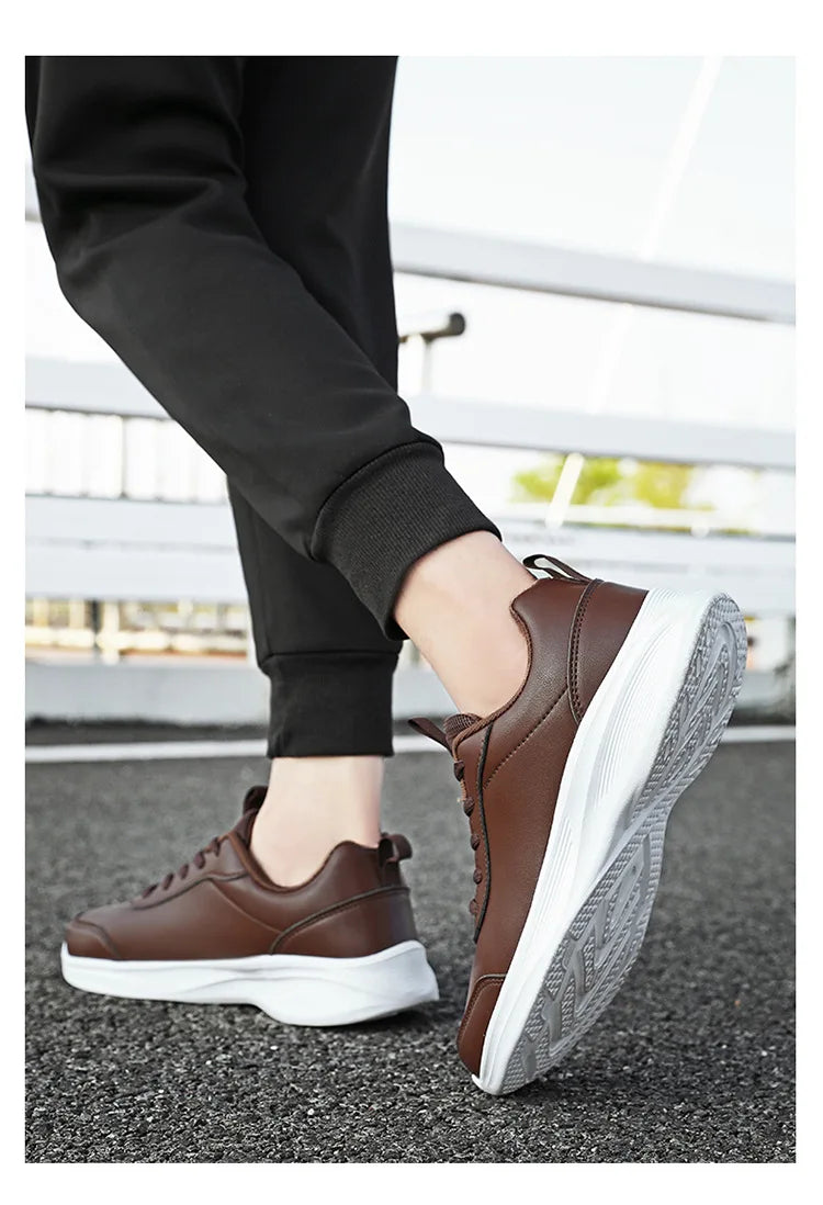 Women Men Shoes 2024 Autumn PU Leather Men's Sneakers Non-slip Casual Footwear Trainer Men Tenis Masculino Zapatillas Hombre