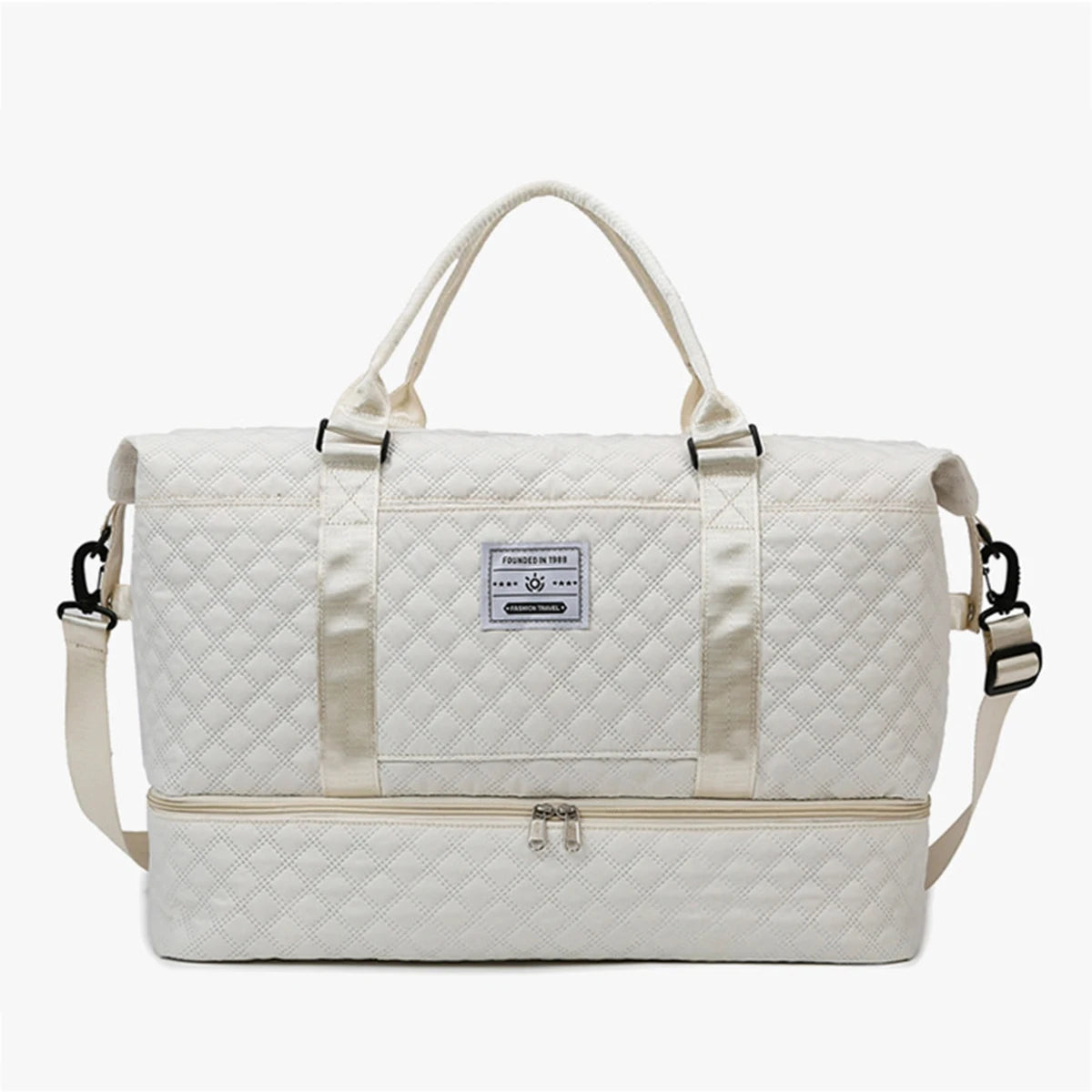 Beige white travel bun mother bag large capacity bag storage bag Crossbody portable mother bag yoga fitness bag 2 bags