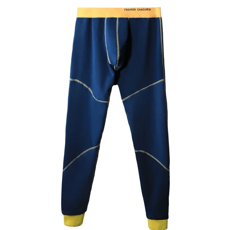 Winter long Johns men's underwear thick fleece pants Single thermal pants tights leggings youth cotton pants