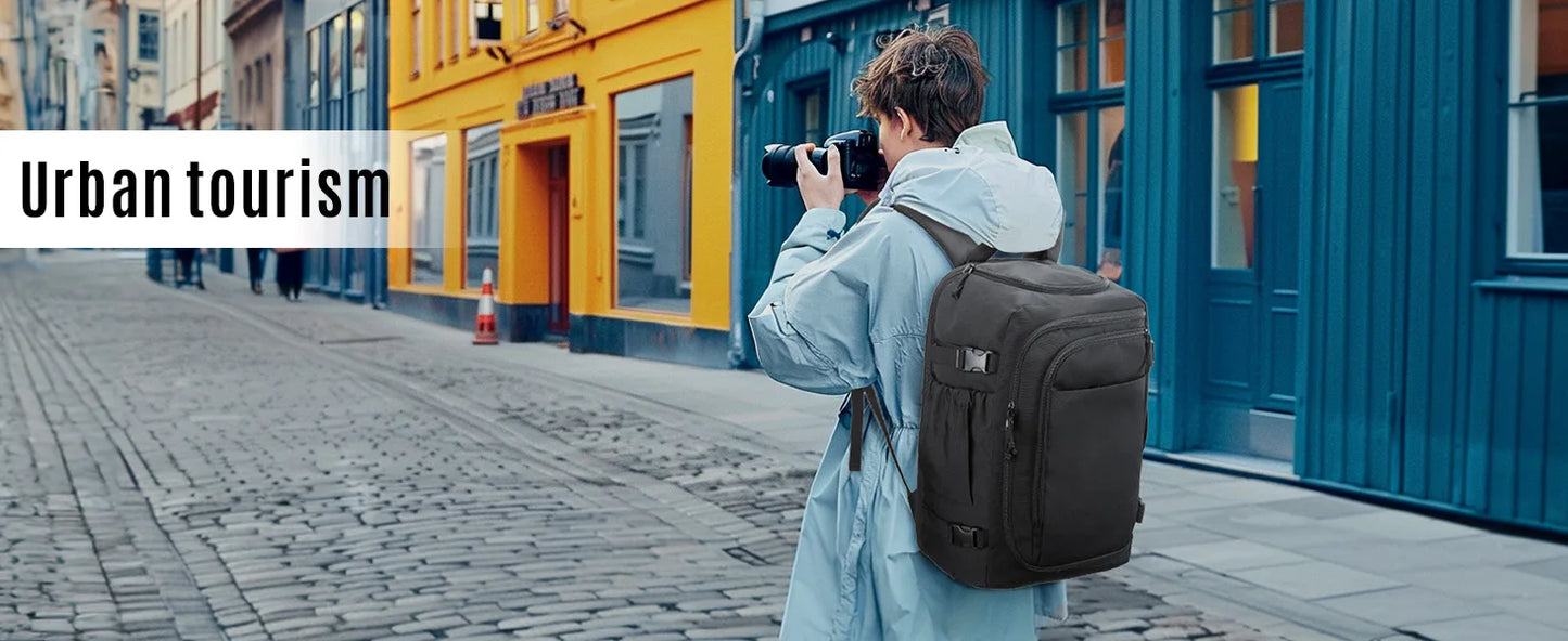 LIGHT FLIGHT Travel Backpack for Men TSA Large Airplane Cabin Backpack Lightweight Waterproof Laptop Backpack Urban Style