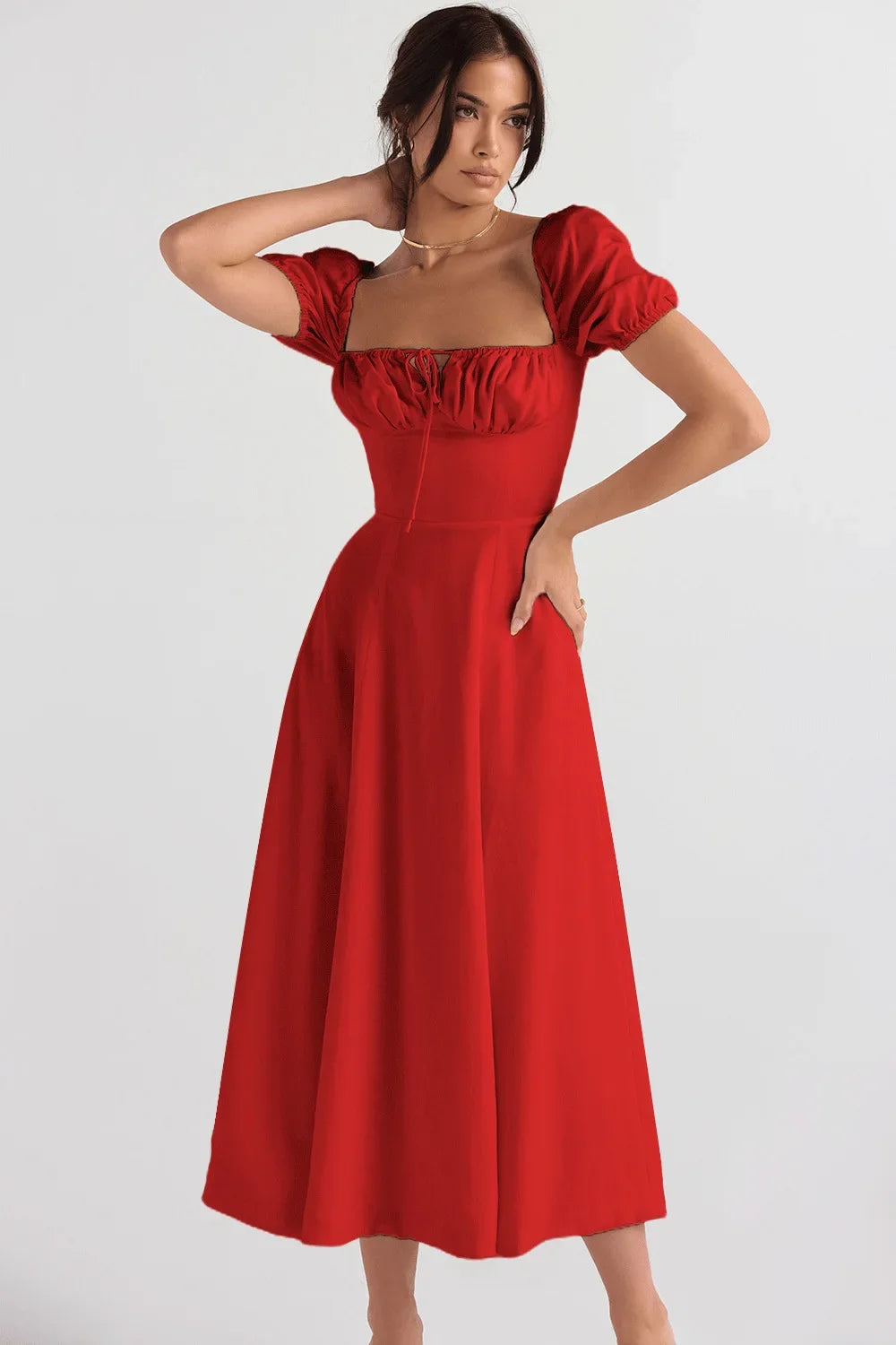 Women Beach Vacation Dress French Lazy Style Dress-Solid Color Or Printed Multi-Color Spring Summer 2025 New Arrival