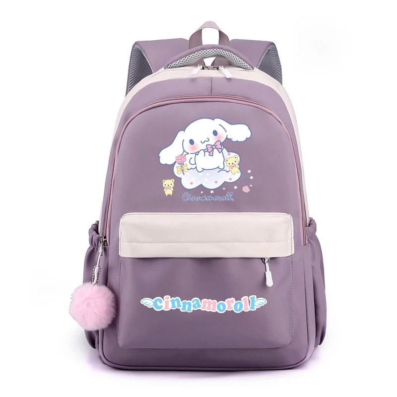 Cinnamoroll Backpack Children Girls Boy Sanrio Schoolbag Kawaii Student Back To School Rucksack Teen Kids Gift Women Travel Bags