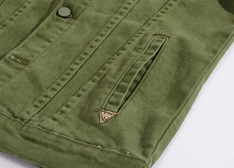 Men Pink Denim Jackets Outwear Slim Fit Denim Coats New Fashion Male Cotton Casual Jeans Jackets Streetwear Jean Coats Size 4XL