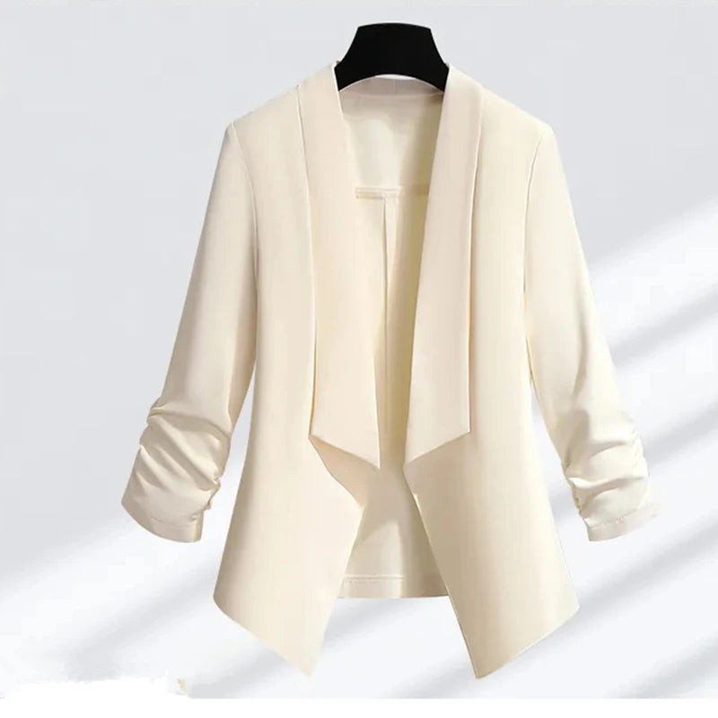 Women Spring Summer Green Blazer Pants Two Pieces Sets 2025 Office Lady Graceful Thin Suit Jacket Trousers Outfits Work Clothing