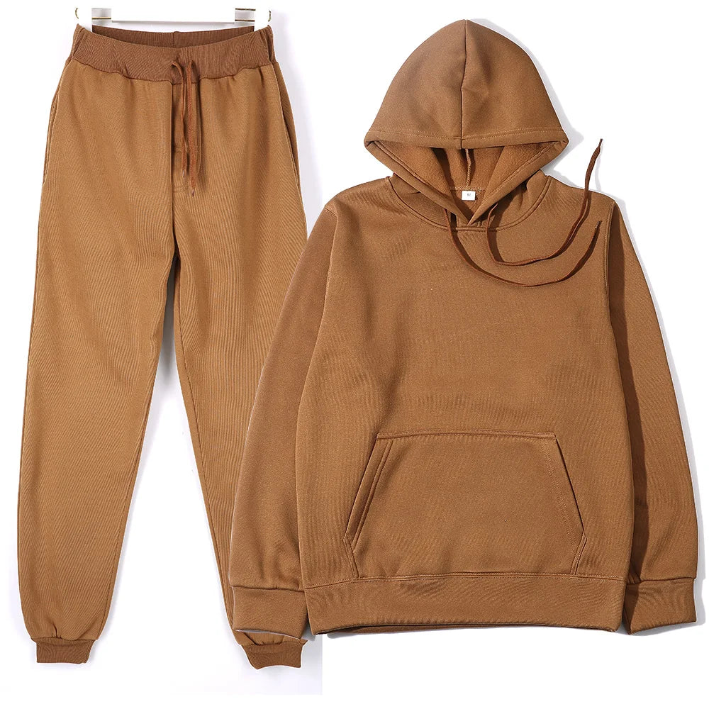 Men's Sports Suits Fashion Tracksuit Women Hoodies + Pants Two Pieces Sets Running Casual Sweatshirts Sweatpants Men's Clothing