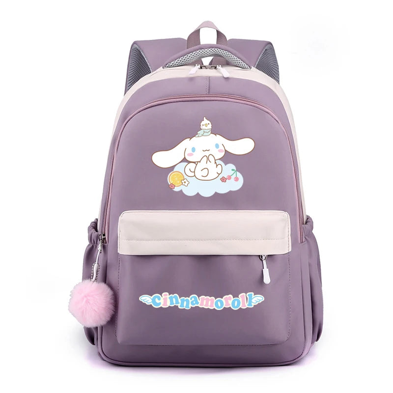 Cinnamoroll Backpack Children Girls Boy Sanrio Schoolbag Kawaii Student Back To School Rucksack Teen Kids Gift Women Travel Bags
