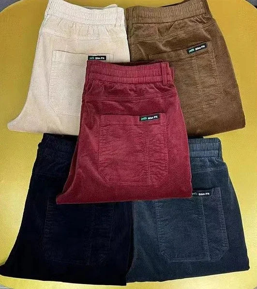 Autumn Winter Male Trousers Loose Work Harem Formal Baggy Corduroy Men's Casual Pants Dress Low Price Stylish High Quality Sale