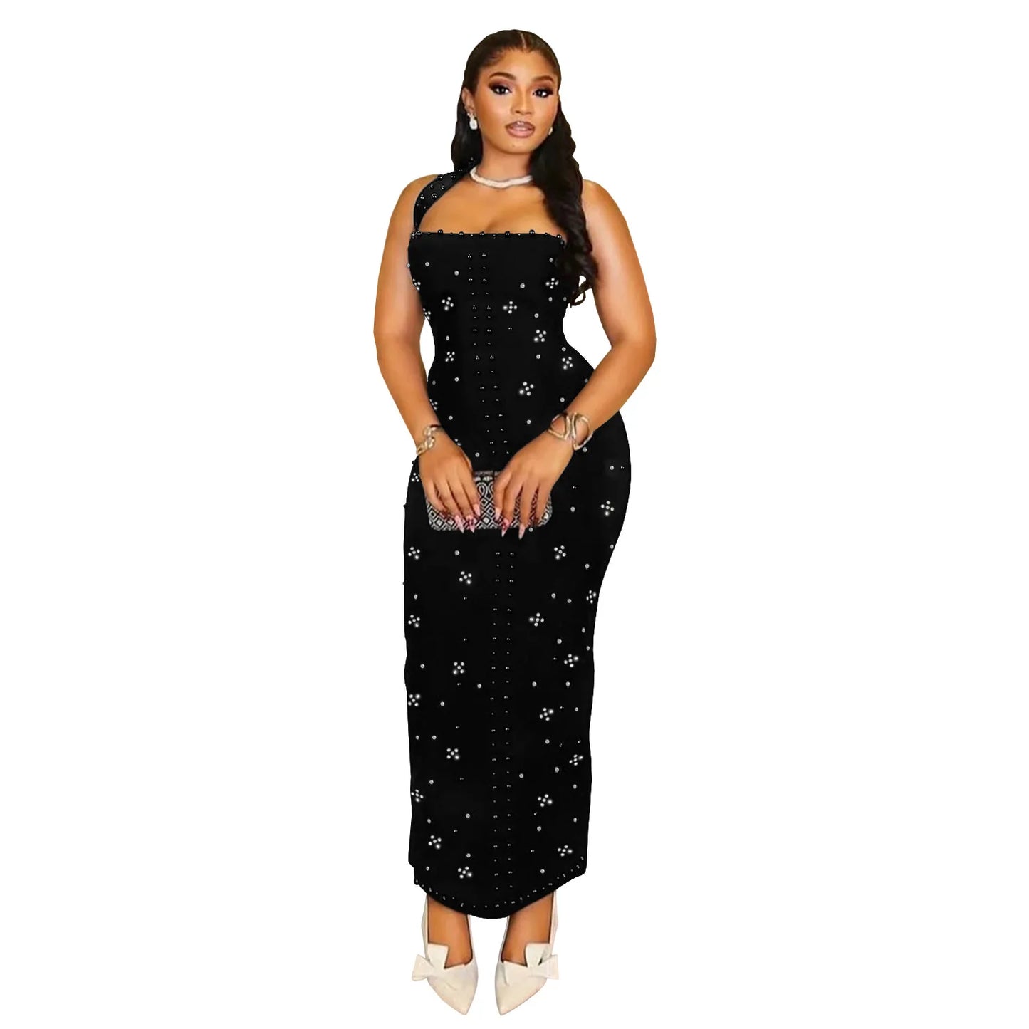 African Dresses For Women Elegant Dashiki Summer Spaghetti Straps Maxi Dress Ladies Traditional Africa Clothing Fairy Long Dress