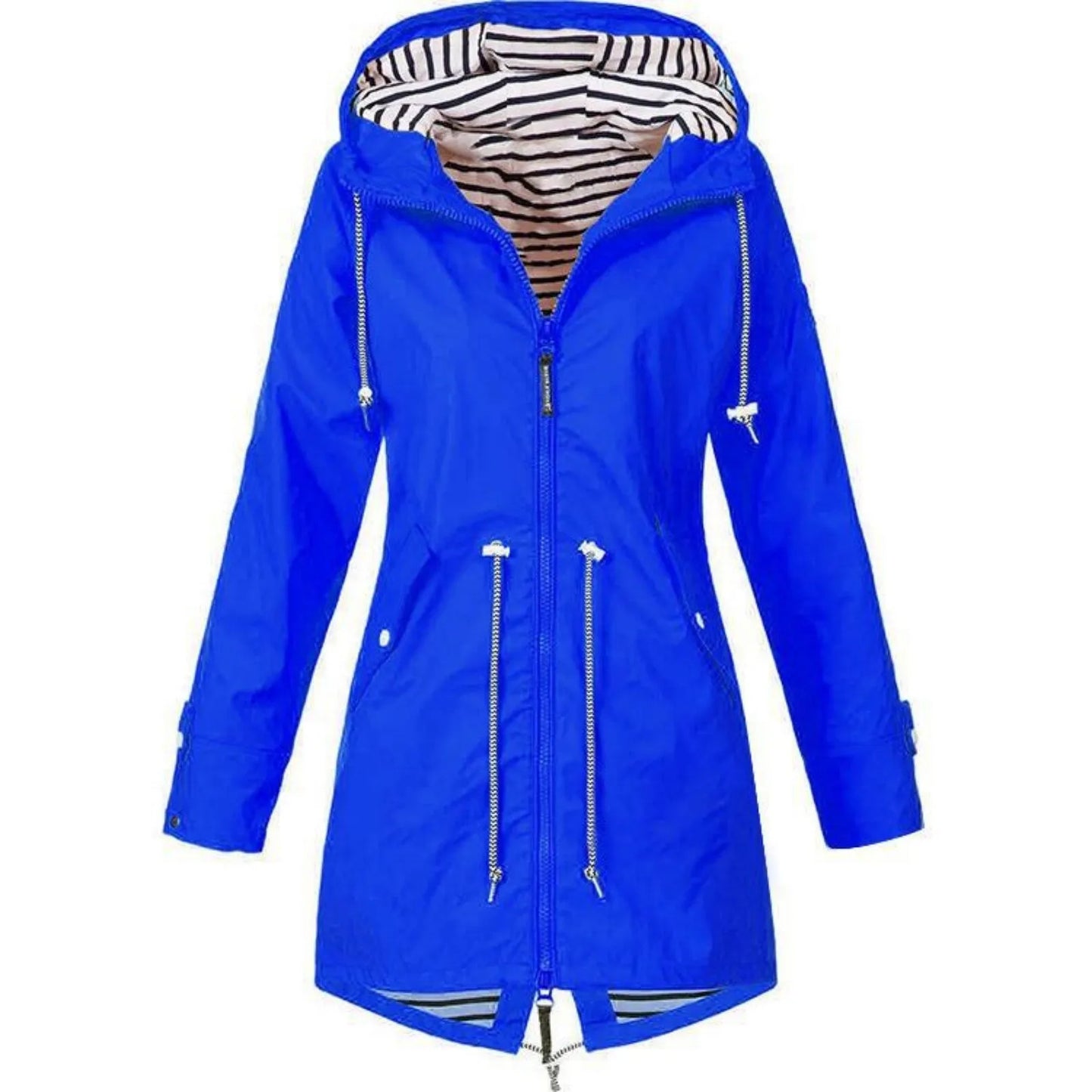 2025 New Long-sleeved Raincoat Zipper Women's Jacket Outdoor Hooded Mountaineering Jacket Waterproof and Windproof Coats