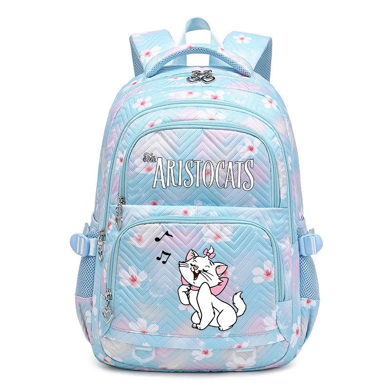 Disney The Aristocats Marie Waterproof Women Backpack Female Travel Bag Backpacks Schoolbag for Teenage Girls Bookbag Mochila