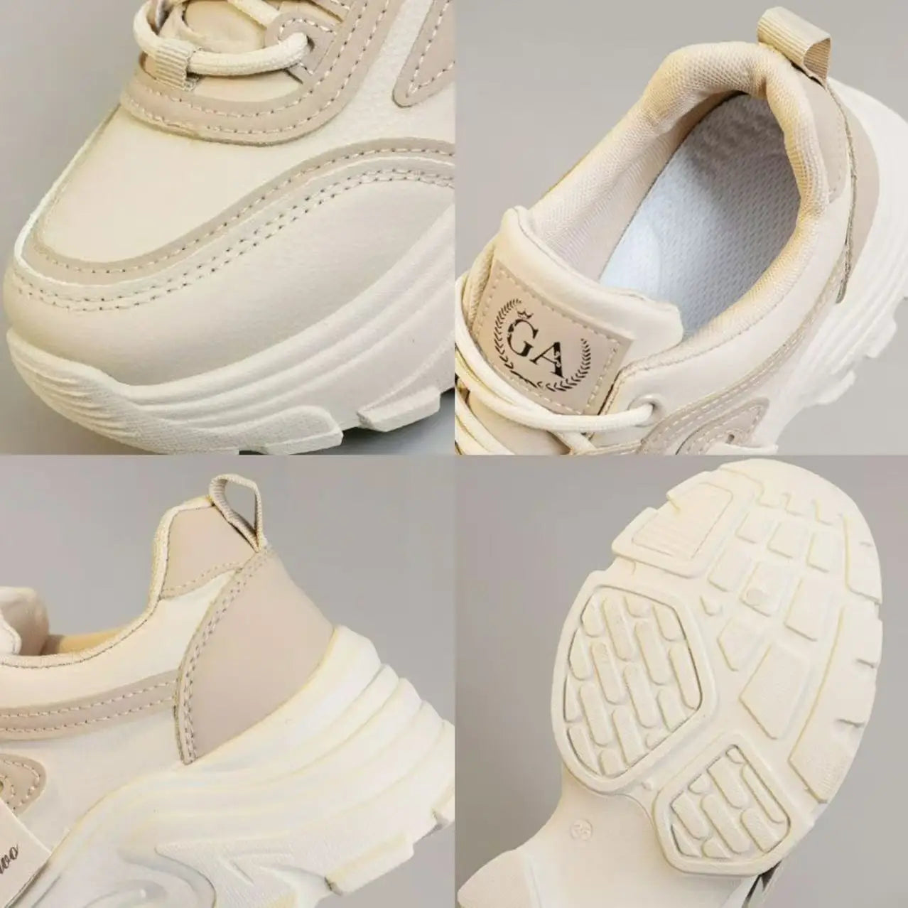 Women Sneakers Leather Height-Increasing Shoes Fashion Lace-up Casual Shoe Outdoor Vulcanized Shoe Designer Platform Women Shoes