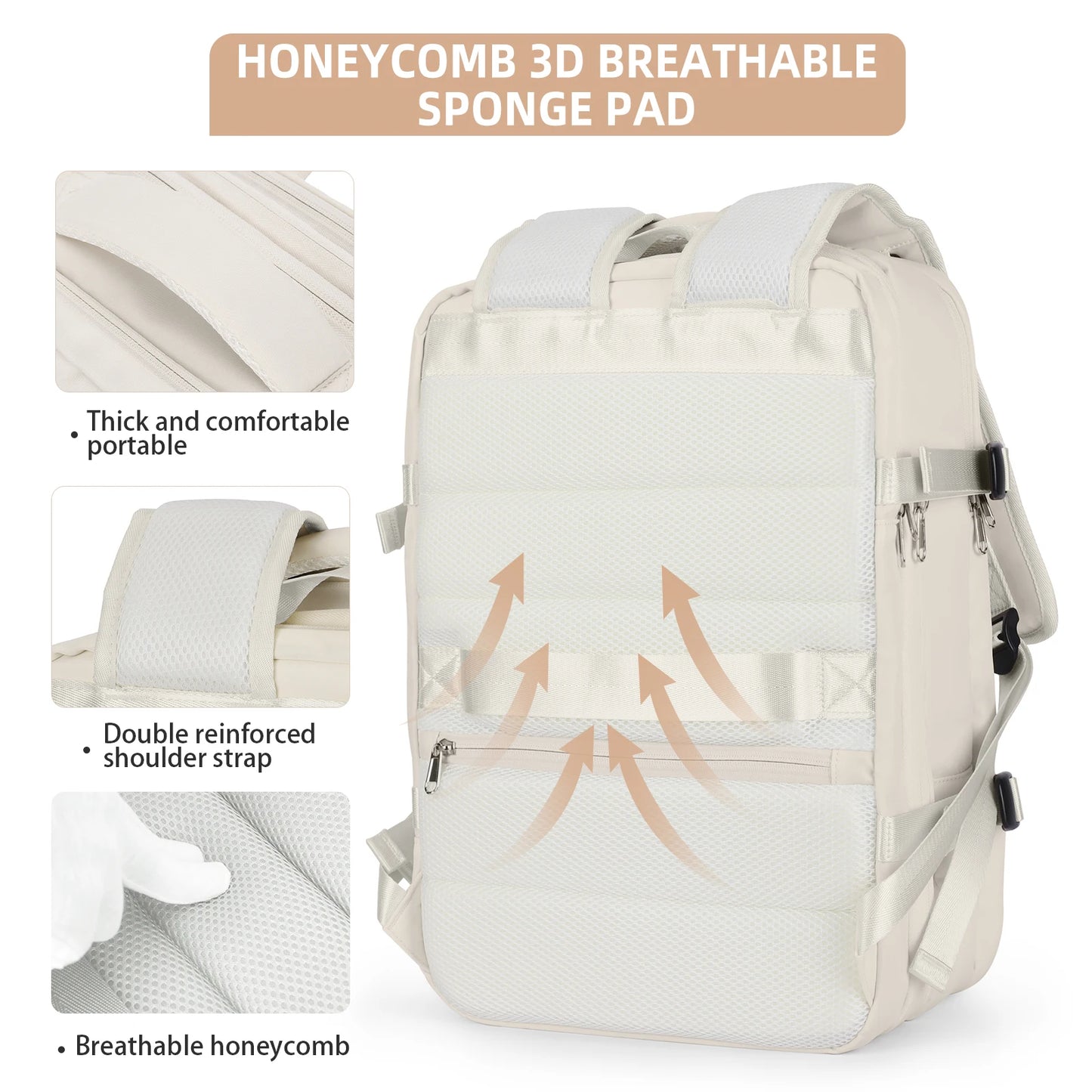 Travel Backpack, Flight Approved Carry On Backpack for Women Men, Expandable Large Luggage Backpack Business Weekender Daypack