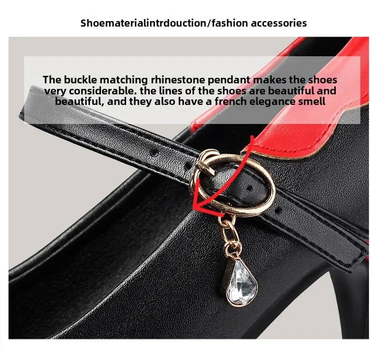 Zapatos De Mujer New Elegant Fahsion Women Shoes High Heels Buckle Strap Pointed Toe Pumps Wedding Shoes Bride Big Size 46 2513