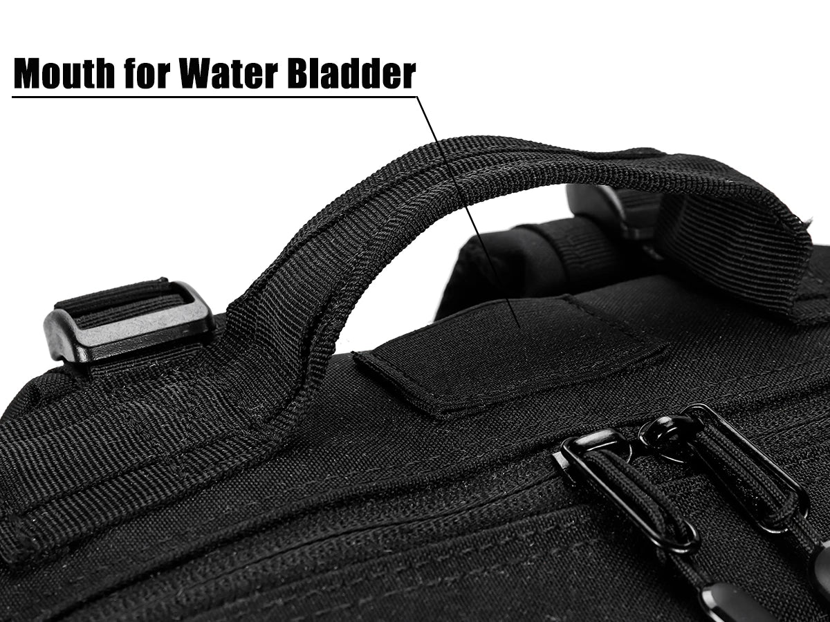 LHI 45L/35L/25L Tactical Backpack for Men and Women Waterproof Athlete Gym Outdoor Bag Travel Hiking Rucksack with Bottle Holder