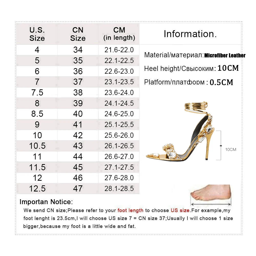 New Sandals Women High-Heeled Rhinestone Wedding Shoes Women Pointed Toe Sandalias Female High Heels sandalias de las mujeres