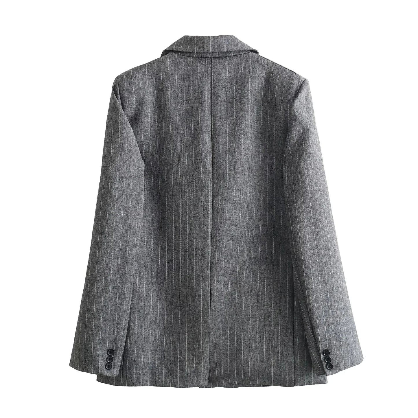 TRAFZA Spring 2 Piec Suits For Women V Neck Long Sleeves Single Breasted Blazer Coat + Folds Streetwear Women's Mini Skirt