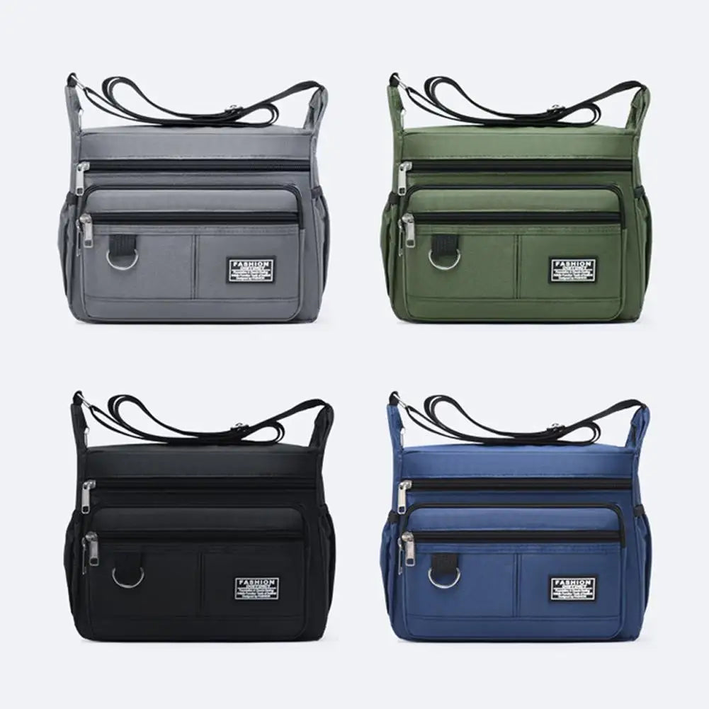 New Multi-layer Pocket Design Oxford Shoulder Bag Large Casual Capacity Single Crossbody Bag Messenger Men's Fashion Should Y5Q6