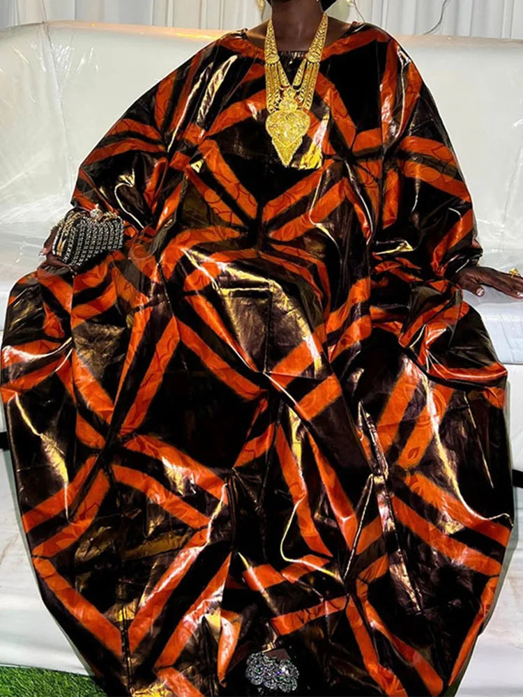 African-style printed gowns, elegant classic dresses, essential for parties, weddings, and celebrations