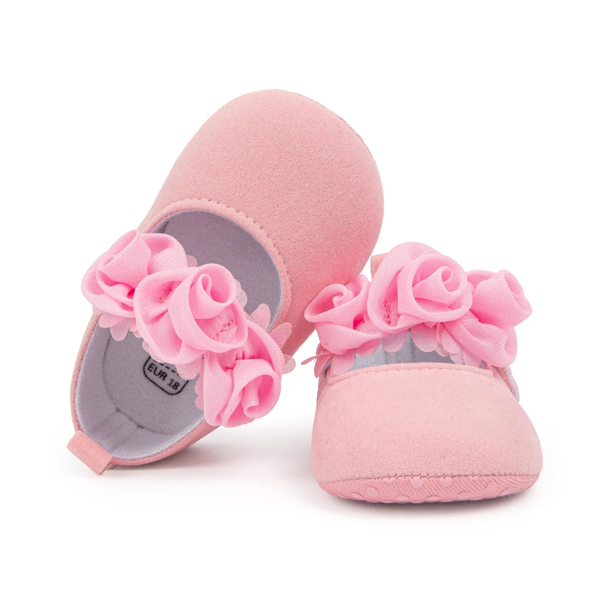 KIDSUN Cotton Sole Anti-slip Baby Shoes Moccasin Cute Flower Princess Girls Shoes Newborn Toddler First Walker Crib Shoes 0-18m