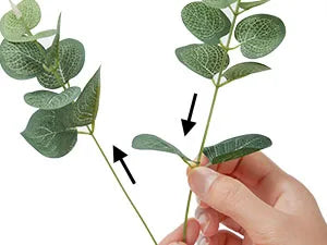20pcs Artificial Mixed Eucalyptus Leaves Stems Silver Dollar Leaves for DIY Bouquets Floral Arrangement Home Decor Wedding