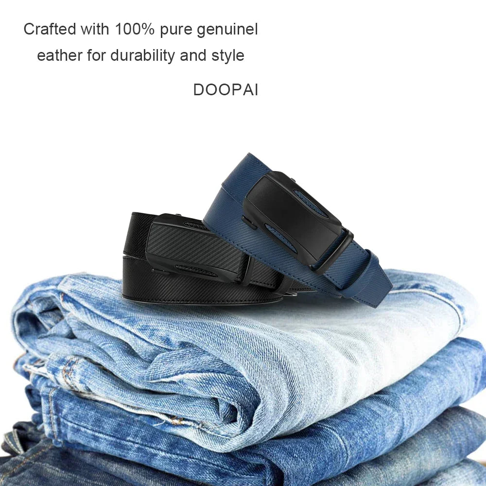 Men Belts Genuine Leather Luxury Famous Brand Belt Automatic Buckle Leather Mens Belt New Fashion Jeans Office Work Casual Belt