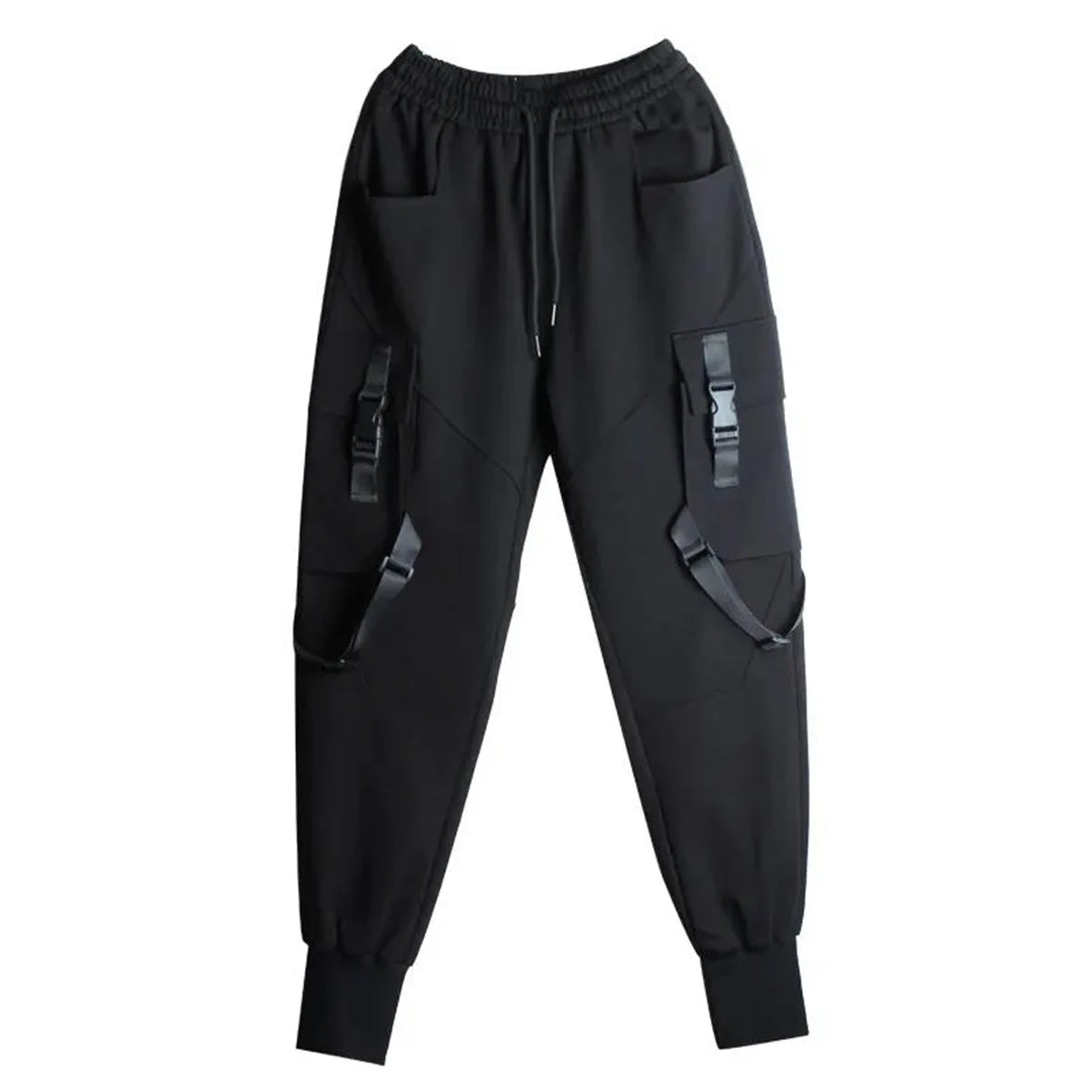 100% Cotton Black High Waist Cargo Pants Women Casual Punk Pants Gothic Pencil Harajuku Cool Trousers Fashion Hip Hop Girl Pants