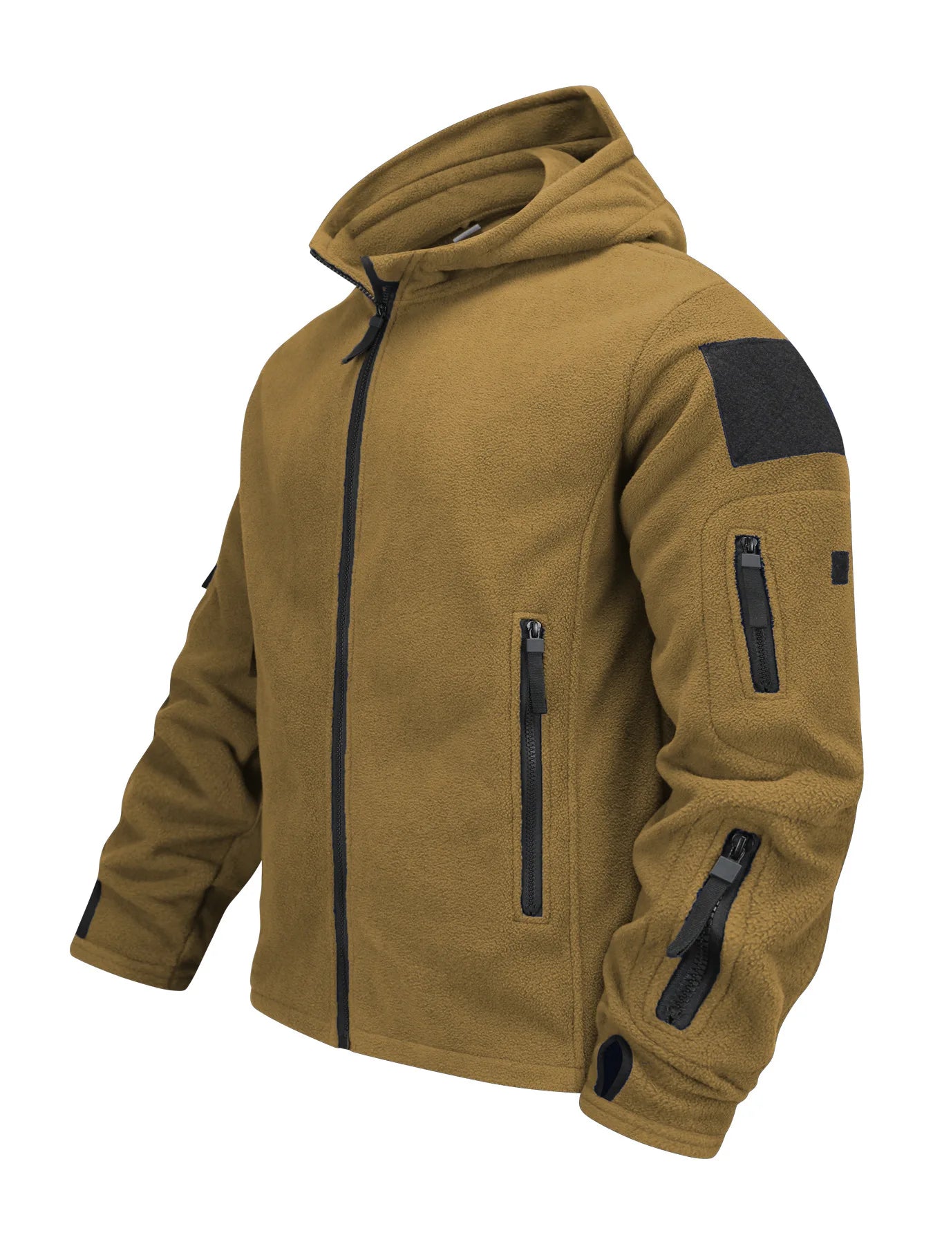 Men's Winter Warm Fleece Wool Windproof Waterproof Hiking Jacket Outdoor Hooded Ski Mountaineering Jacket