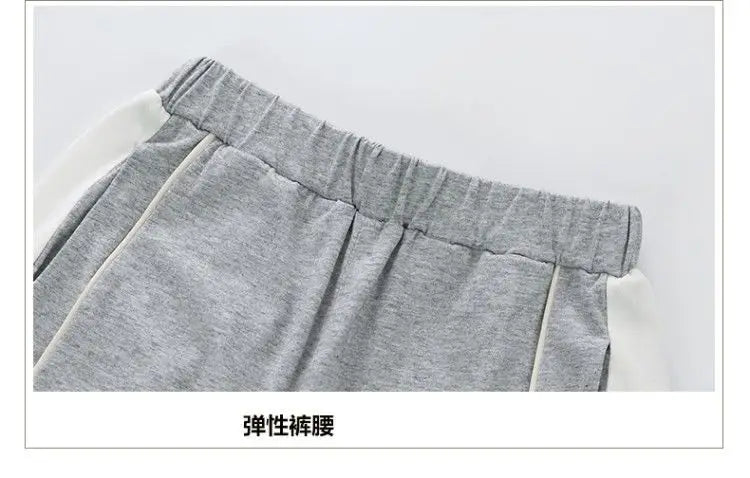 Boys Summer Clothing Set 2023 New Children's Cool Loose Fit Sportswear Korean Edition Baby Short Sleeve T-shirt 2 Pieces