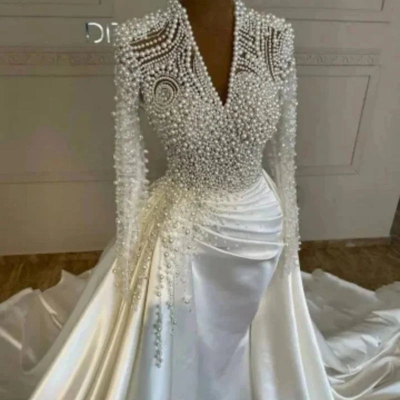 Customized Wedding Dresses Boho Bridal Gown Charming Mermaid Spaghetti Straps Backless Buttons Vestidos De Novia Applique