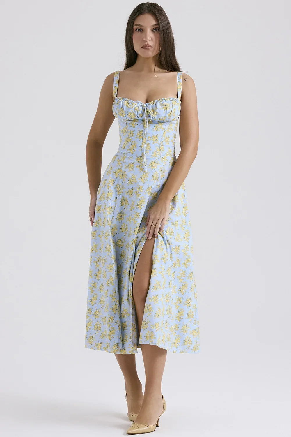Women Beach Vacation Dress French Lazy Style Dress-Solid Color Or Printed Multi-Color Spring Summer 2025 New Arrival
