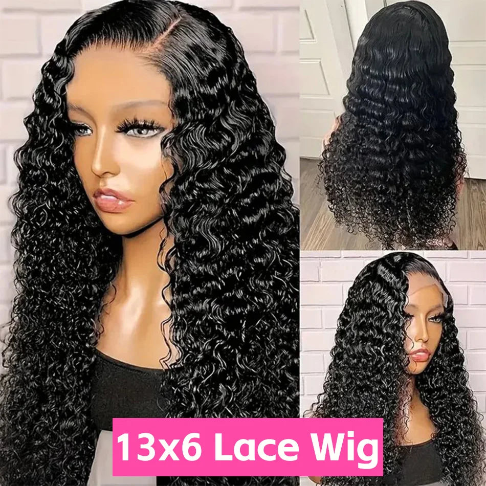 40 inch Deep Wave 13x6 HD Lace Frontal Wigs For black Women Water Wave Curly Lace Frontal Wigs 13x4 Lace Front Wig Human Hair