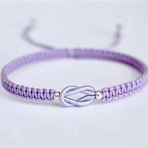 Love Knot Rope Braided Bracelet 'Always Together' Casual Adjustable String Handmade Matching Gift for Her Couple Teens Girls Boy