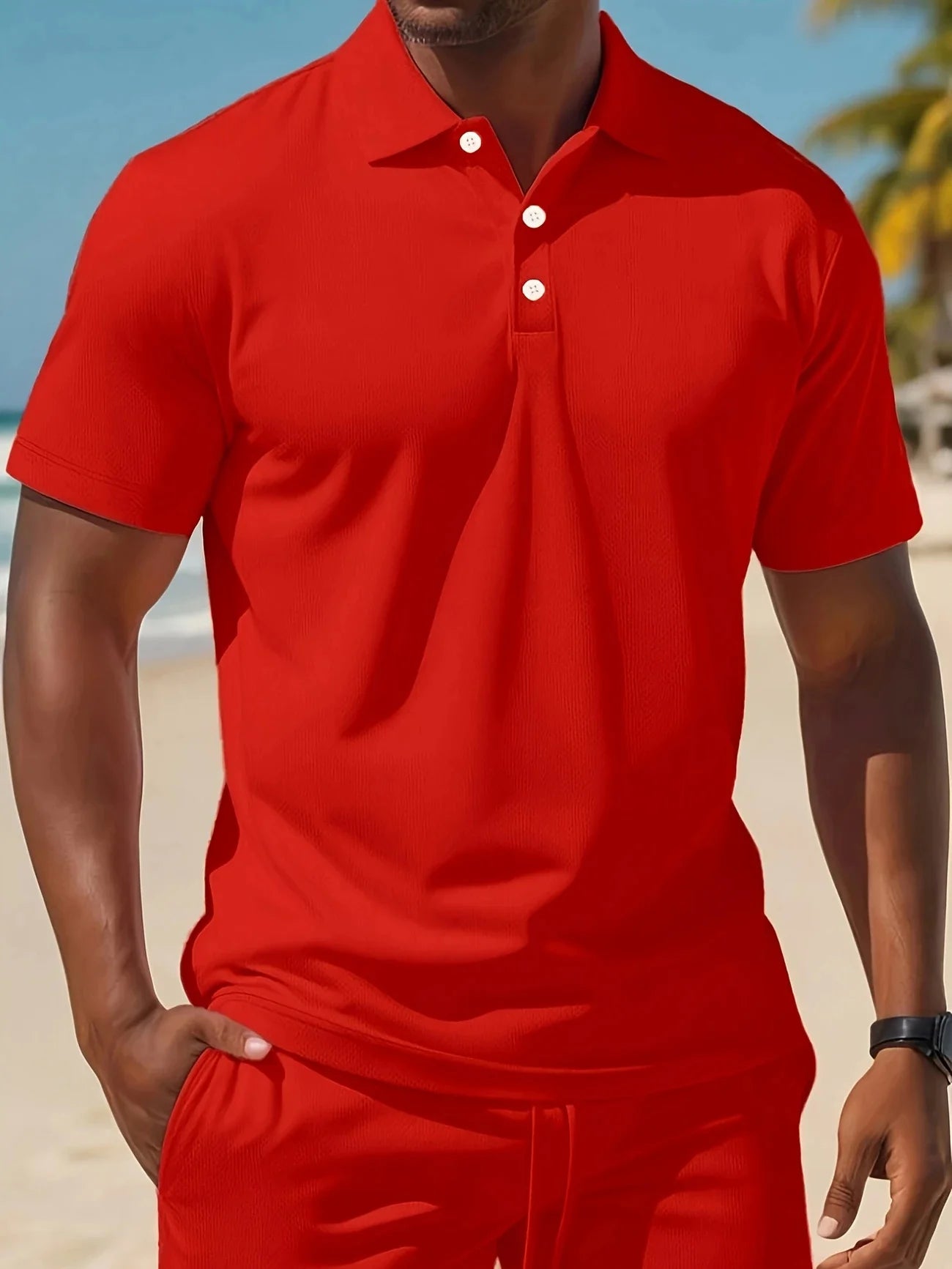 A Two-Piece Set of High-Quality Men's Summer Shorts and Sleeveless Tops, Suitable for Daily Wear and Beach Casual Wear
