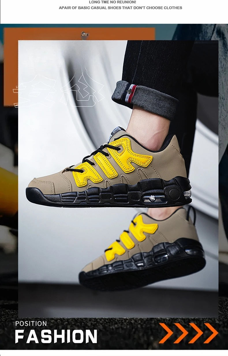 Men's Trendy Casual Sneakers Spring and Autumn Lightweight Durable Shoes AIR Vintage Basketball Shoes Comfortable Running Shoes