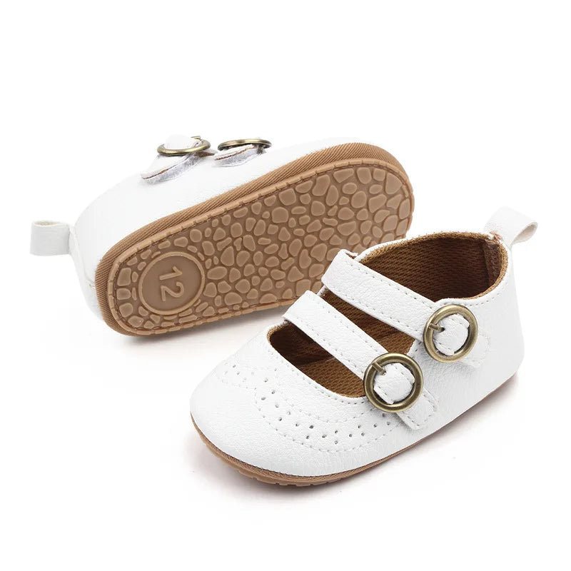 Baby Leather Shoe 2025Summer New Shallow Mouth Princess Shoe 0-12M Babys Shoes Soft Sole Anti Slip Baby Walking Shoes Tennis