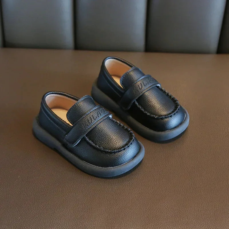 Baby Boys Casual Shoes for Wedding Party Fashion 2025 Spring Autumn Toddlers Kids Leather Shoes Slip-on Loafers Soft Flats New
