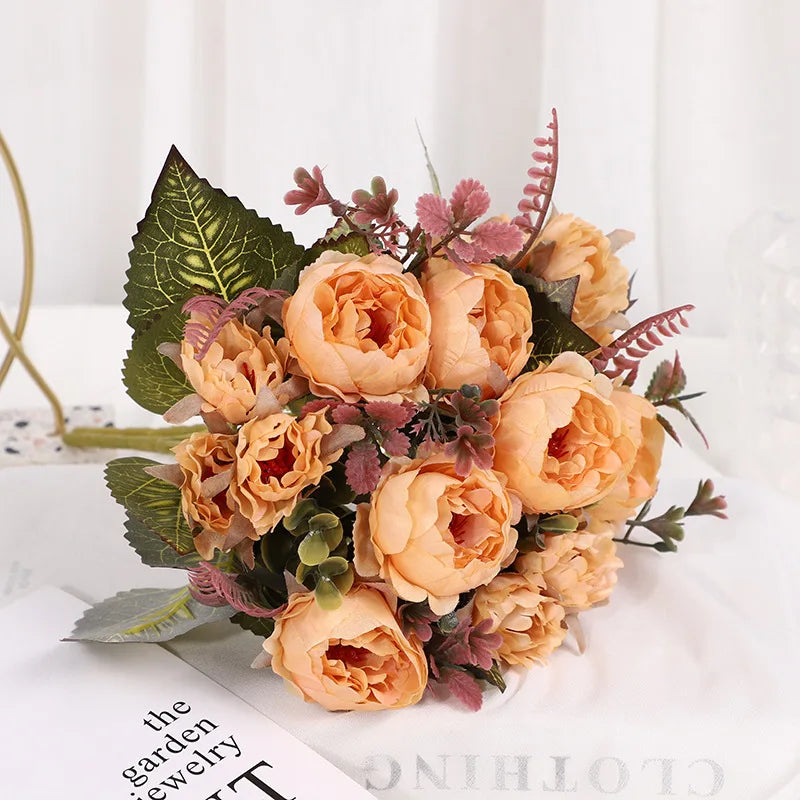 Simulation Rose Fake Wedding Arch Silk Flower Home Decoration Artificial Home Living Room Table Decoration Fake Flower