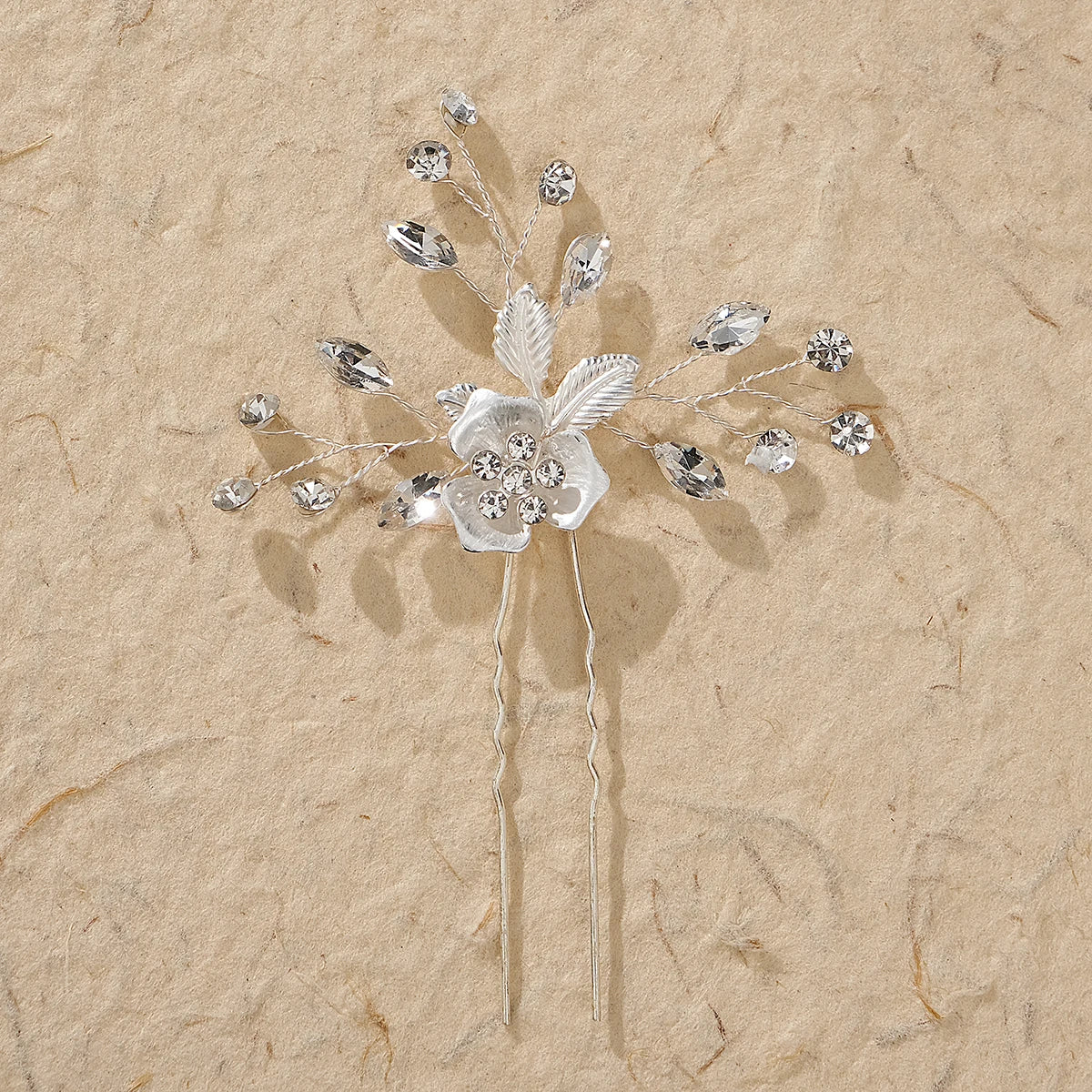 Fashion Pearl Rhinestone Flower Hair Pins barrette Bride Wedding Jewelry Accessories Hair Clips Headpiece For Women