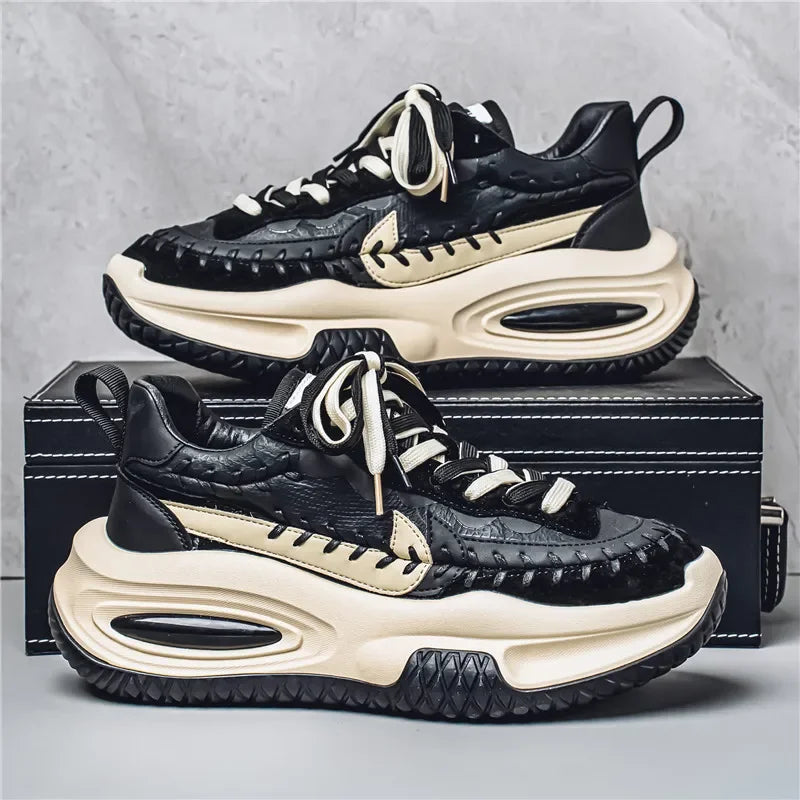 Men's Sneakers Thick Bottom Casual Sneaker Shoes for Men Wear-resistant Apring and Autumn Soft and Comfortable Fashion Non-Slip