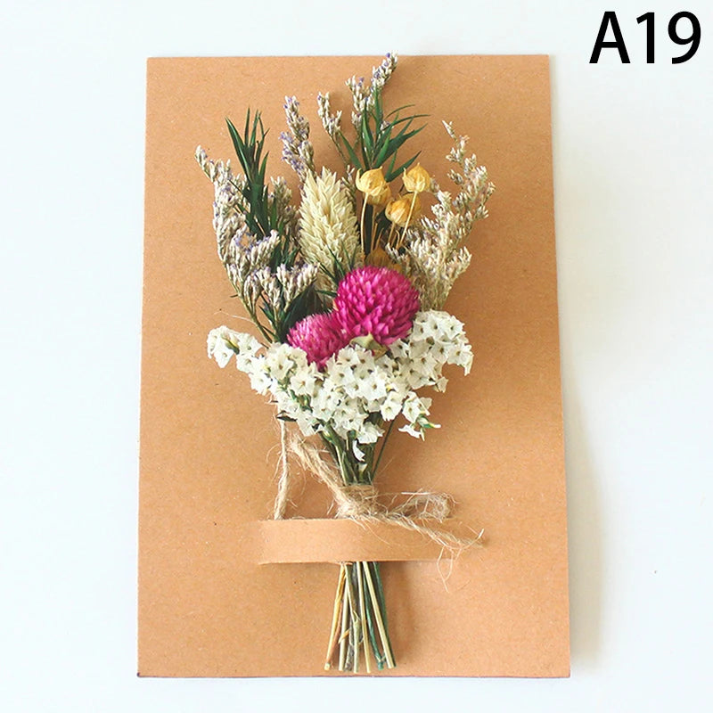Mini Natural Dry Flowers Bouquet Bridesmaid Boutonnieres Christmas Wedding Decor Valentine's Day DIY Floral Materials