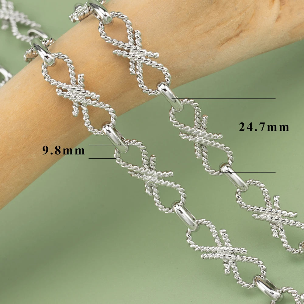YEGUI C283,diy chain,pass REACH,nickel free,18k gold rhodium plated,copper metal,diy bracelet necklace,jewelry making,1m/lot