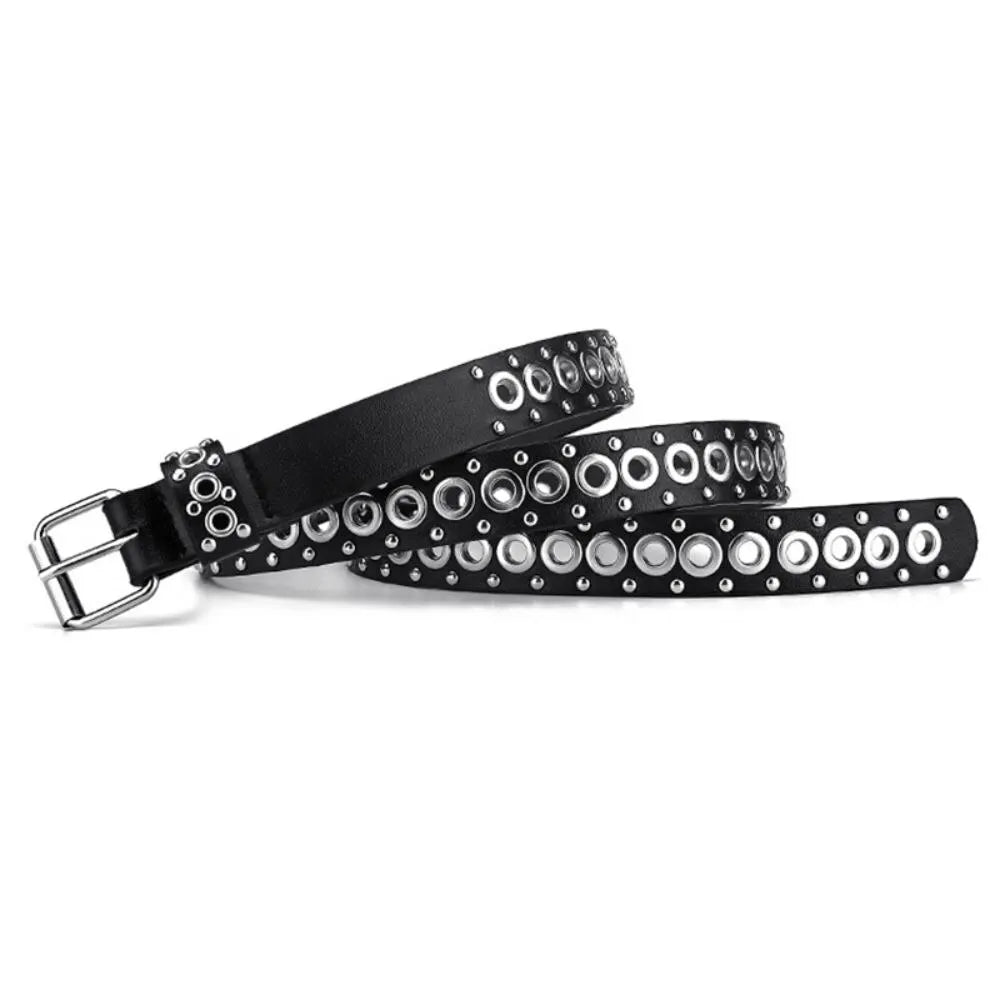 Women's Belt Fashionable Rivet Thin Belt Personalized Needle Buckle Belt Street Trend Punk HipHop Style Y2K Belt With Jeans Belt